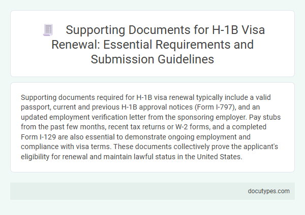 Supporting Documents for H-1B Visa Renewal: Essential Requirements and Submission Guidelines