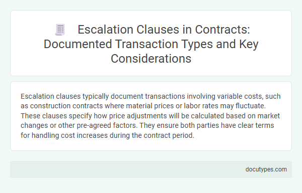 Escalation Clauses in Contracts: Documented Transaction Types and Key Considerations