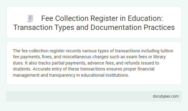 Fee Collection Register in Education: Transaction Types and Documentation Practices