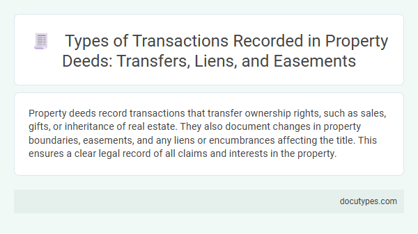 Types of Transactions Recorded in Property Deeds: Transfers, Liens, and Easements