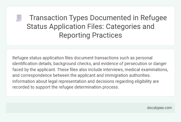 Transaction Types Documented in Refugee Status Application Files: Categories and Reporting Practices