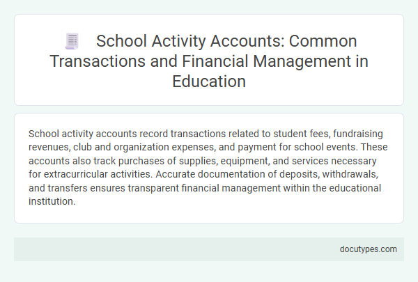 School Activity Accounts: Common Transactions and Financial Management in Education