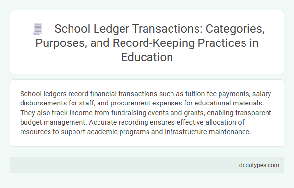 School Ledger Transactions: Categories, Purposes, and Record-Keeping Practices in Education