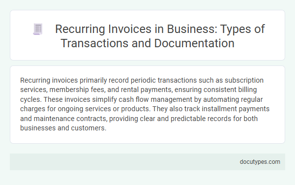Recurring Invoices in Business: Types of Transactions and Documentation