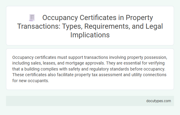 Occupancy Certificates in Property Transactions: Types, Requirements, and Legal Implications