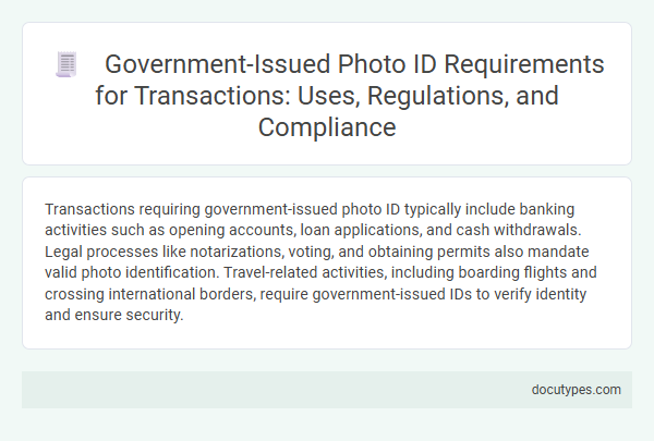 Government-Issued Photo ID Requirements for Transactions: Uses, Regulations, and Compliance