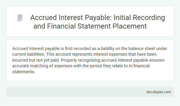 Accrued Interest Payable: Initial Recording and Financial Statement Placement