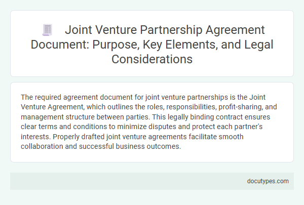 Joint Venture Partnership Agreement Document: Purpose, Key Elements, and Legal Considerations