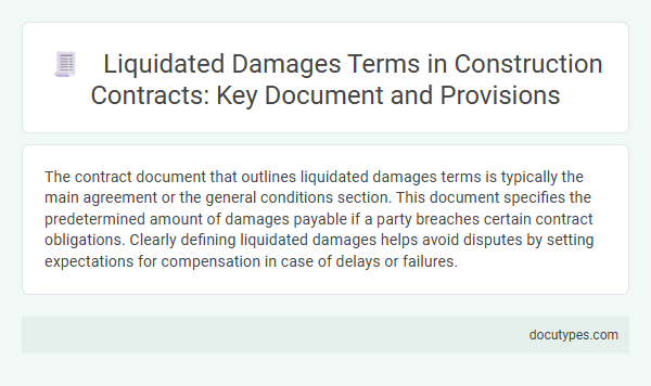 Liquidated Damages Terms in Construction Contracts: Key Document and Provisions