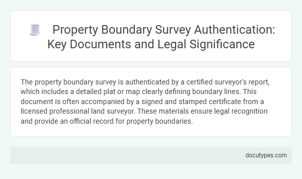 Property Boundary Survey Authentication: Key Documents and Legal Significance