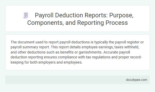 Payroll Deduction Reports: Purpose, Components, and Reporting Process