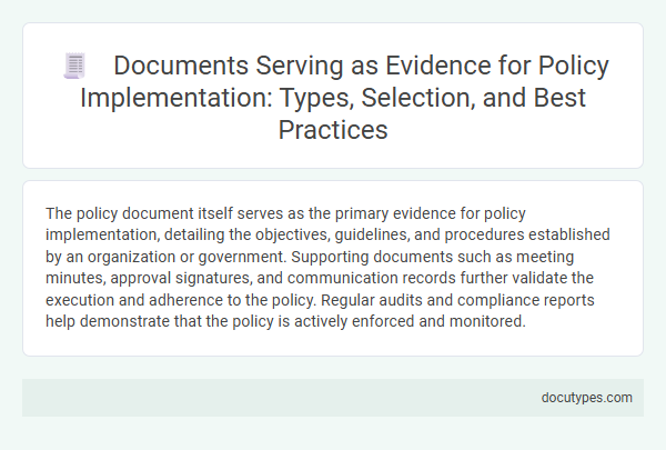 Documents Serving as Evidence for Policy Implementation: Types, Selection, and Best Practices