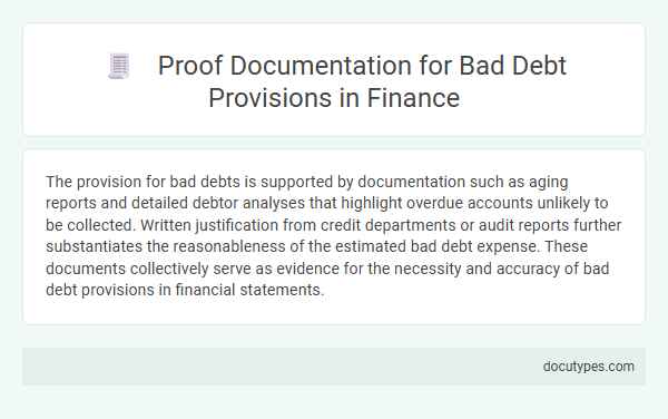 Proof Documentation for Bad Debt Provisions in Finance