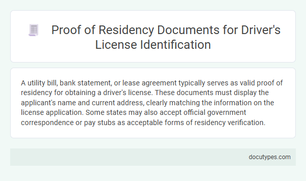 Proof of Residency Documents for Driver's License Identification