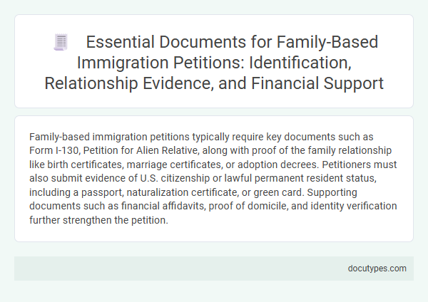 Essential Documents for Family-Based Immigration Petitions: Identification, Relationship Evidence, and Financial Support