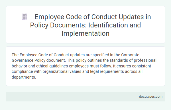 Employee Code of Conduct Updates in Policy Documents: Identification and Implementation