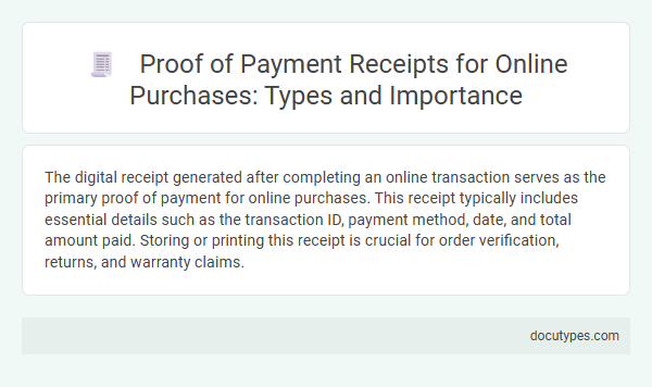 Proof of Payment Receipts for Online Purchases: Types and Importance