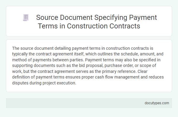 Source Document Specifying Payment Terms in Construction Contracts