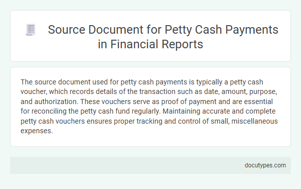 Source Document for Petty Cash Payments in Financial Reports