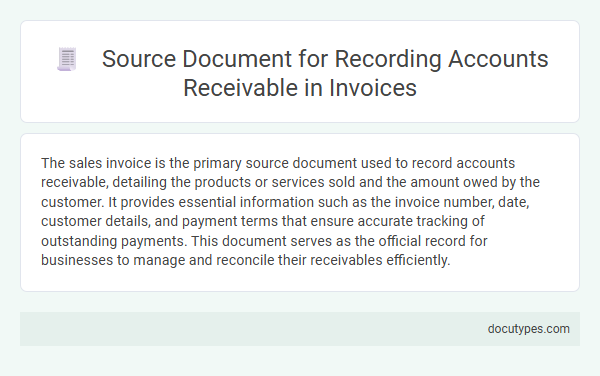 Source Document for Recording Accounts Receivable in Invoices