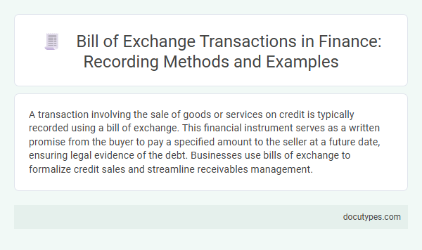 Bill of Exchange Transactions in Finance: Recording Methods and Examples