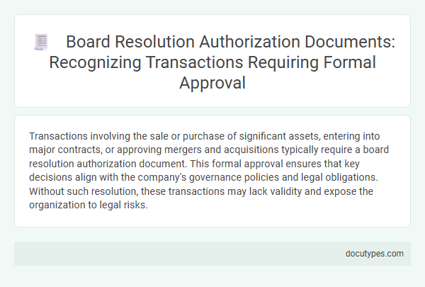 Board Resolution Authorization Documents: Recognizing Transactions Requiring Formal Approval