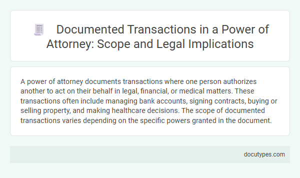 Documented Transactions in a Power of Attorney: Scope and Legal Implications
